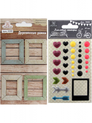 Набор для творчества NT-35 "Рукоделие" деревянный декор и стикеры