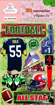 Наклейки 3D «Рукоделие» HMS-8404B Футбол-2