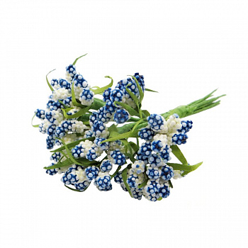 Декоративный букетик "Рукоделие" DKB028H  SL258 d.blue (т.голубой)