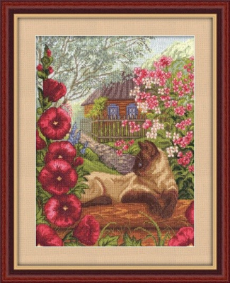 Набор для вышивания «Panna» Ж-1103 Отдых под мальвой 24 х 32 см