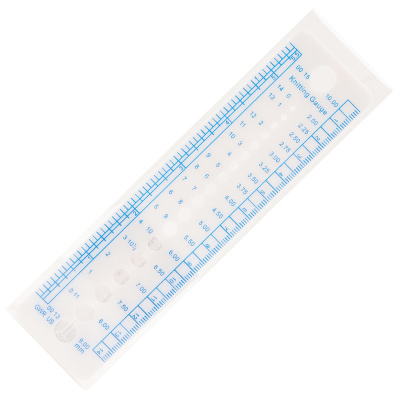 Линейка для определения размера спиц и плотности вязания А200-6027 16*4 см.