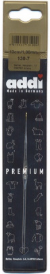 Крючок вязальный экстратонкий сталь  ADDI 130-7, 13 см, №1.00