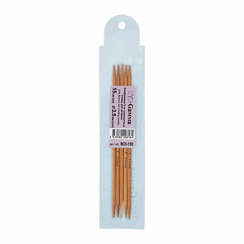 Спицы 5-ти компл."Gamma" ВС5 d 3,5 мм 15 см.бамбук 5шт.