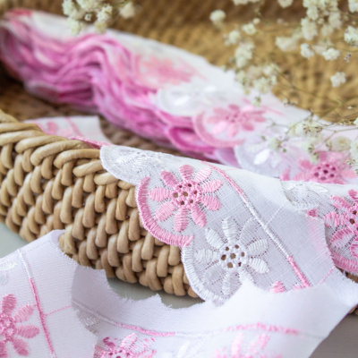 Шитье х/б 7017,  4,5см*9м (цвет розовый)