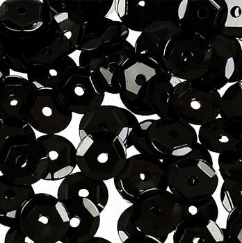 Пайетки «Zlatka» ZC 6  россыпью 6 мм, 5 х 10 г №04 черный