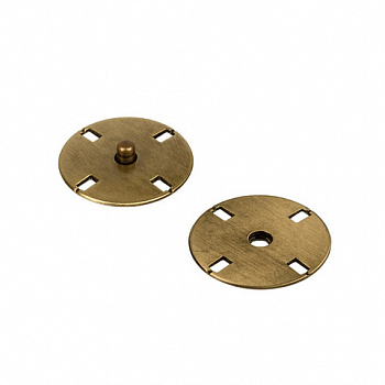 Кнопка пришивная "Gamma" KLH-23 металл d 23 мм 5 шт. №04 под бронзу