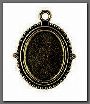 Основа MFB-03 "Zlatka" 1,8х2,3 см 10 шт. под античную т. бронзу