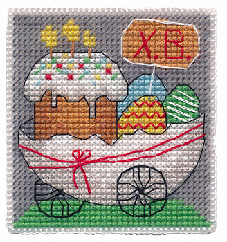 Набор для вышивания «Овен» 1599 "Магнит. Счастливой Пасхи" 7 х7,5 см