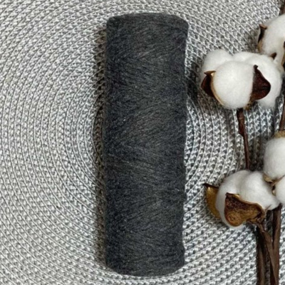 Шпагат хлопковый крученый 2мм (темно серый) 100м