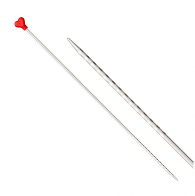 Спицы прямые алюминий, с квадратным кончиком addiNovel Jackenstrickn №5, 35 см, 2 шт.