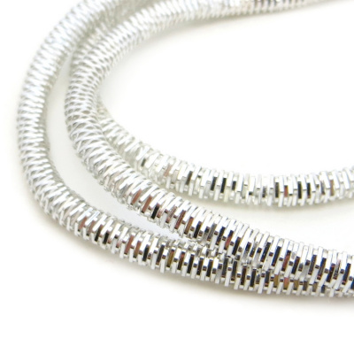 Канитель (трунцал) мягкая, фигурная KAN/MS4-23  глянец, серебро