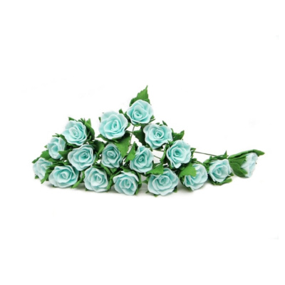 Ревелюровые цветы "FomFantasy" Р-05 , розы (1,5*1,5 см.)  цв.мятн.