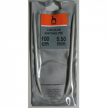 Спицы циркулярные 100 см PONY  52212 d=5.50 мм