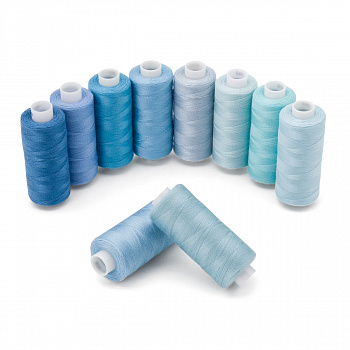 Набор ниток 40/2 400ярд.., "Голубой микс", 10 шт/набор, Bestex