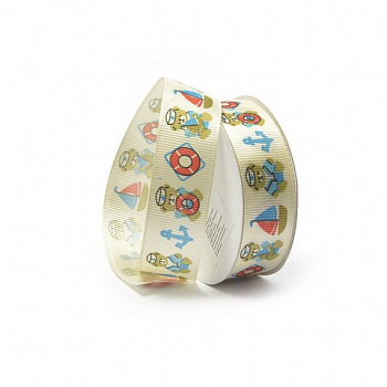 Лента репсовая с рисунком, шир. 25 мм, дл. 9,14 м, TBY.ЛРР.TX-15.1.1