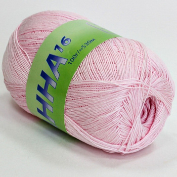 Анна 16, пряжа для ручного вязания 100г/530м (1072 светло-розовый)