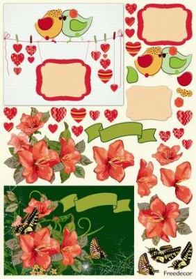 Декупажная карта А3 3D, арт.dk096-A3