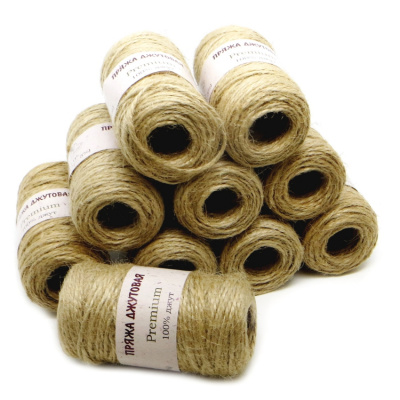 Пряжа Premium "Джутовая"50 гр. 50м (100% джут) упак-10шт.
