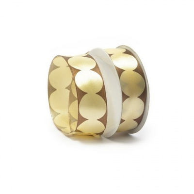 Лента атласная с рисунком арт.TBY.ЛАР.TX- 09.2 шир.2,5см цв.61  уп.9,14 м