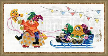 Набор для вышивания «Сотвори Сама» 1519 Масленица. Петрушка 25*50 см