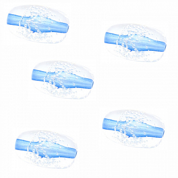 Бусина "Zlatka" акрил Z018P 15 x 27 мм  5 шт №027 голубой