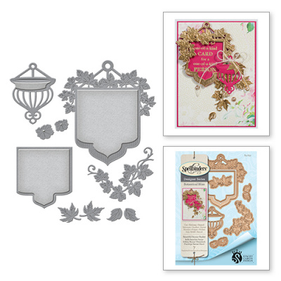 Набор ножей Spellbinders® Shapeabilities® «Ботаническое блаженство: Прекрасная цвет. корзина-баннер»