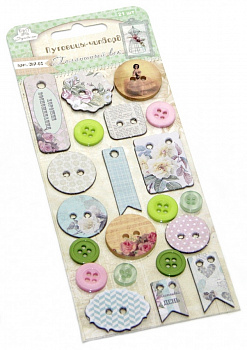 Чипборд & пуговицы "Рукоделие" Галантный век