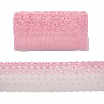 Кружево капрон 12,7см*13,71м 0574-5002 цв, А549 розовый