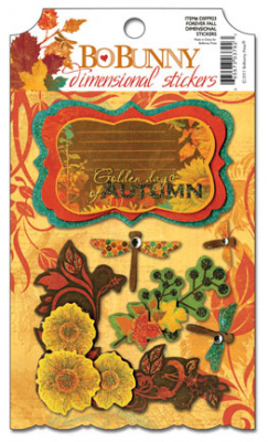Стикеры - украшения для скрапбукинга BoBunny "Forever Fall Dimensional"