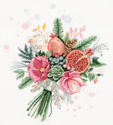 Набор для вышивания "PANNA" C-7175 "Букет с гранатом" 28,5 x 32,5 см