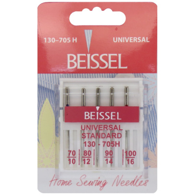 Иглы д/быт. швейных машин Универсальные, 5 шт разн. размеров,130-705 H/блистер, BEISSEL