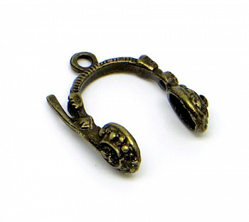 Металлические шармы "Рукоделие" MPR019 Наушники, 25х19мм