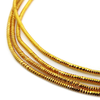 Канитель (трунцал) мягкая, фигурная KAN/MN1-10  глянец, желтая медь