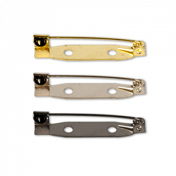 Булавка стальная "Zlatka" DC-311/5-02, 3.0 см 5 шт. №02 под никель