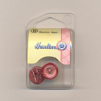 Пуговица Hemline "Basic" 15 мм, 4 шт/упак