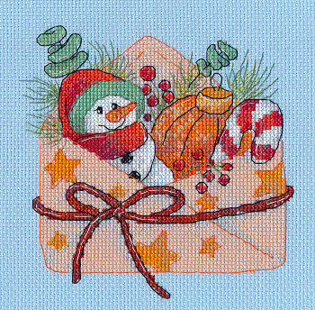 Набор для вышивания «Овен» 1640 "Новогодний конверт ",13 *13 см