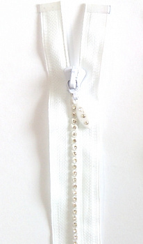 Молния Трактор "GAMMA" ТА-4 G304ST со стразами р/м 50 см (белый)