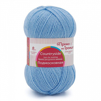 Подмосковная, пряжа для ручного вязания  (05, голубой)