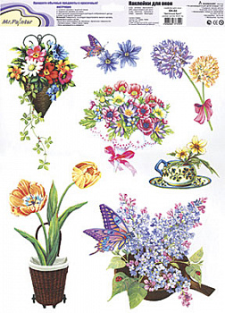 Наклейки для окон Mr.Painter ОК-04 Цветочные букеты