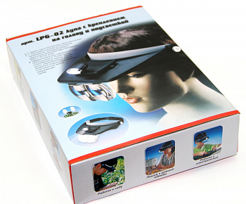 Лупа LPG-02 с креплением на голову и подсветкой