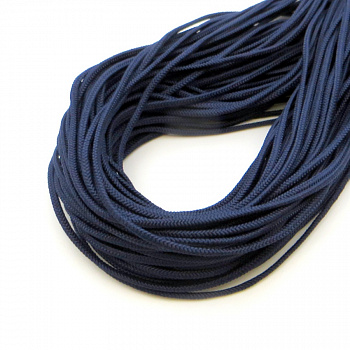 Резинка шляпная круглая  Ас 3мм  темн.синяя ( упак. 25 м.)