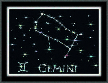 Набор для аппликации стразами «Золотое Руно» ХК-006 Созвездие Близнецы,15*20 см