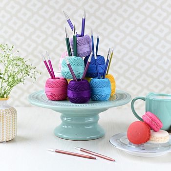 Спицы съемные алюминиевые Zing KnitPro, для тросика 35-126 см, 6.50 мм 47508