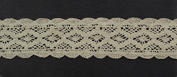 Тесьма кружевная  ALFA  47мм 25м, серый лен