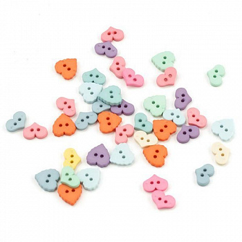 Набор декоративных пуговиц «Dress It Up» 2779 Разноцветные сердца