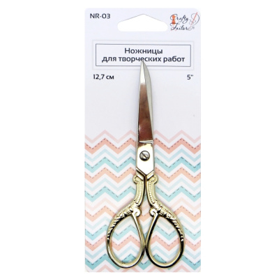 Ножницы для творческих работ  "Crafty tailor" NR-03, 12,7см (Позолоченные ручки)