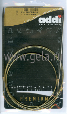 Спицы круговые супергладкие, никель, ADDI 105-7, 120 см, №4.0