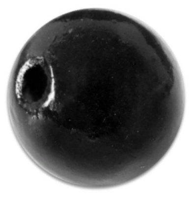 Деревянные бусины круглые "Астра" 16мм,  50 г.(черный)