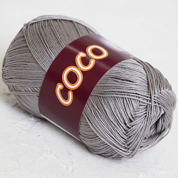Коко (VITA Cotton), пряжа для ручного вязания (4333, серый)
