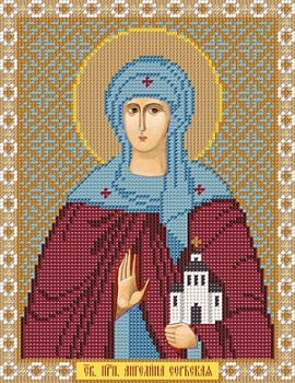 Набор для вышивания «Nova Sloboda» С9107, Св.Прп.Ангелина, 18x23 см
